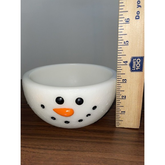 Floating Snowflake Candles w/ Snowman Bowl New In Package Vtg Holiday Christmas - Picture 7 of 9
